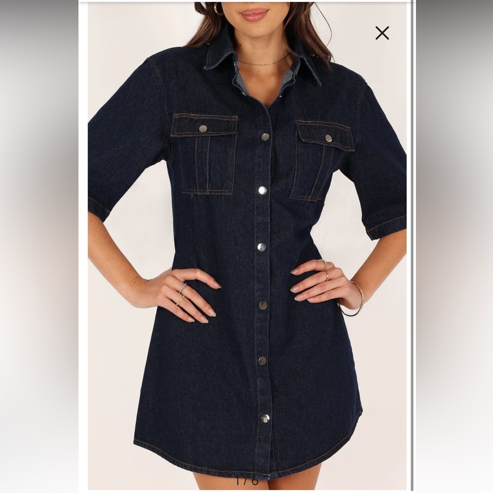 Petal & Pup Navy Button-Up Shirt